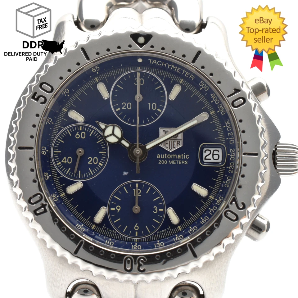 [Near MINT] TAG Heuer CG2111-R0 Link 200m Blue Dial Silver Men's 37mm Date Watch - Image 1 of 4