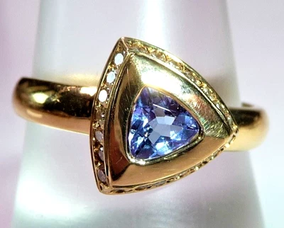 Ring Scala 750 Gold 0.75 ct Tansanit  0.30 ct. Diamanten Gr: 59-60 änderbar 5,9g - Bild 1 von 4
