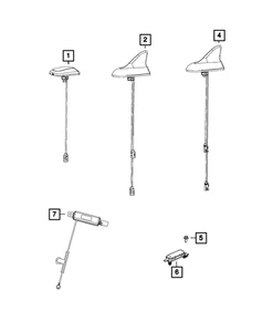 Genuine Mopar Antenna Body And Cable 5NU67KBXAC - Foto 1 di 3