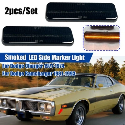 Luz marcadora lateral de humo para camioneta Dodge RAM 72-93 Ramcharger W250 W150 D150 D250 Foto 1 de 4