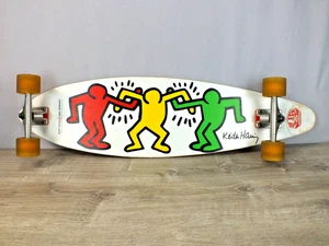 Keith Haring Alien Workshop Longboard with The Three Amigos Rare Skateboard Art - Bild 1 von 8