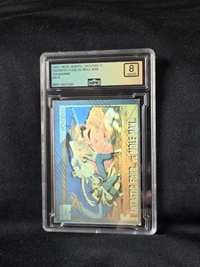 1990 Marvel Universe #H-5 Fantastic Four MPE 8 PSA Hologram Vs Mole Man  - Picture 1 of 2