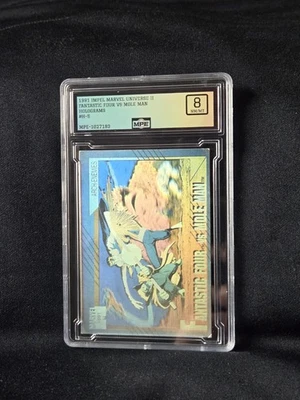 1990 Marvel Universe #H-5 Fantastic Four MPE 8 PSA Hologram Vs Mole Man  - Image 1 of 2