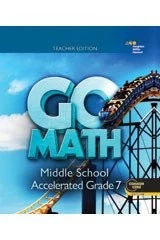 GO MATH!: TEACHER EDITION ACCELERATED 7 2014 By Holt Mcdougal - Hardcover *VG+* - Image 1 of 1