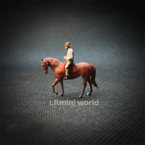 1/87 Figures Model Ride On Horse Man Scene Props Miniatures Doll For Cars Toy - Picture 1 of 6