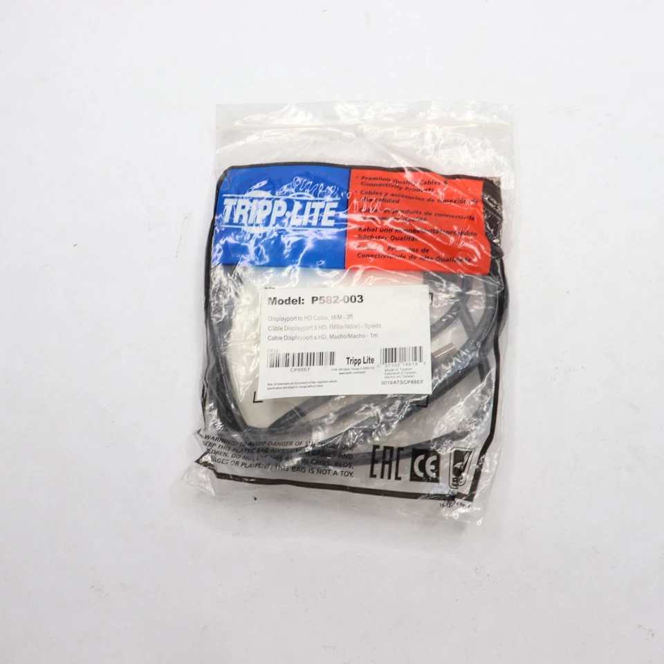 Cable adaptador Tripp Lite 3' DisplayPort a HDMI Foto 1 de 4