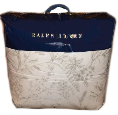 RALPH LAUREN Genevieve Floral Grey FULL/ QUEEN COMFORTER $355 - Image 1 of 4