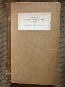 ANTHOLOGY OF MAGAZINE VERSE 1915 Frost Stevens Teasdale Wharton Masters HB Poems - Imagen 1 de 7