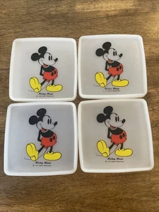 (4) Vintage Mickey Mouse Kunststoff Sandwich Behälter Walt Disney Adler USA - Bild 1 von 11