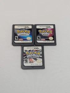Pokémon Diamond Pearl & Platinum Bundle (Nintendo DS) Authentic, Tested - Picture 1 of 16