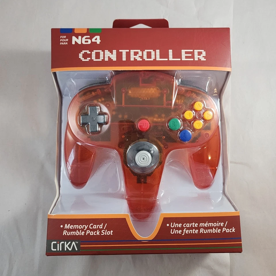 CIRKA  Fire Orange Controller Gamepad  for N64 Nintendo 64  - Image 1 of 4