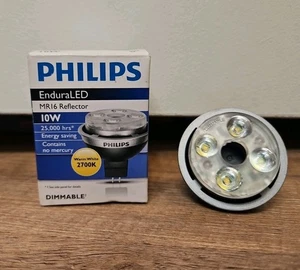 2x Philips EnduraLED MR16 24D Warm White Reflector 10W Dimmable 10GM6DBAAEAA - Picture 1 of 1