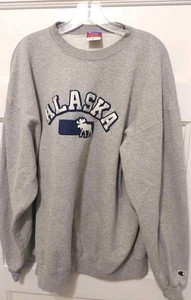Champion Authentic Apparel Size X-Large Gray Long Sleeve 'Alaska' Sweatshirt - Bild 1 von 9