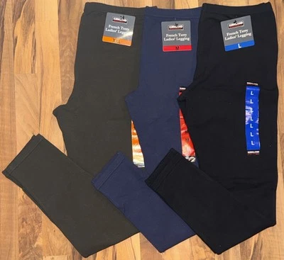 Legging elástico de felpa francesa Kirkland Signature (talla M) para dama, azul marino Foto 1 de 4