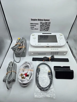 White Nintendo Wii U NTSC 8GB WORKS Console & Gamepad Tested & Works. All Cables - Image 1 of 4