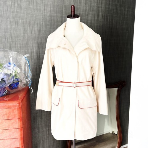 HERMÈS Hermes Trench Cappotto Con Cintura Cotone Beige