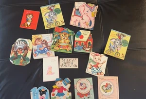 Konvolut 15 Vintage Kinder Grußkarten neu und gebraucht ohne Umschläge - Bild 1 von 6