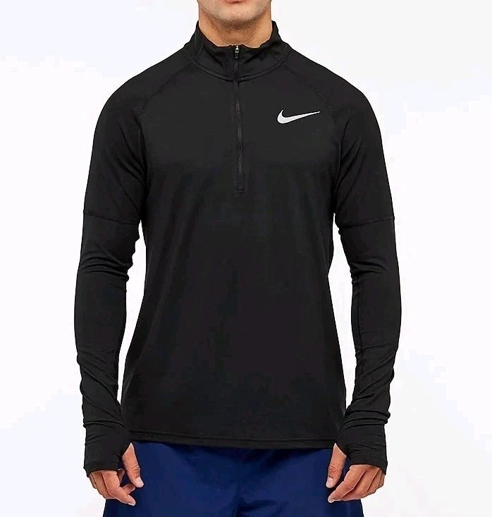 NIKE DRI FIT ELEMENT RUNNING HALF ZIP -BLACK AH8973-010 - MEN M-great