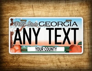 Custom Novelty Georgia Peach State License Plate  - Picture 1 of 6