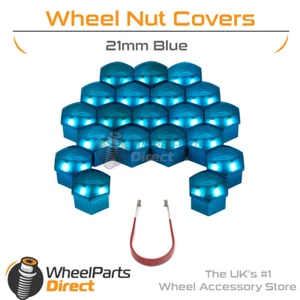 Blue Wheel Nut Bolt Covers 21mm GEN2 For Infiniti Q45 [Mk2] 89-96 - Picture 1 of 1