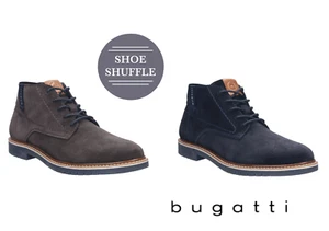Bugatti Caj 331-83736-1400 Suede Lace Up Ankle Desert Boot Dark Grey or Navy - Picture 1 of 13