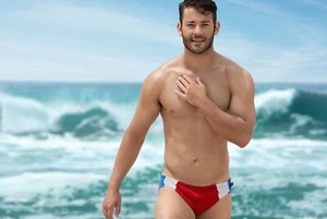 All new AUSSIEBUM "CLUB ORIGINAL" Swimwear Single Layer 100% Nylon tri-color 2.5 - Picture 1 of 11