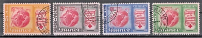 GUINEA:1963 SC#309-11 Used CTO Centenary of the International Red Cross   AJ699 - Image 1 of 2