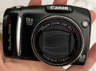 CANON POWERSHOT SX110 IS PC1311 9.0 MP 10X OPTICAL ZOOM DIGITAL CAMERA - TESTED - Image 1 of 4