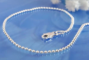 Kugelkette Silber 925 1,5 mm  Armband 17 - 21 cm echt Sterlingsilber Damen sg156 - Bild 1 von 2