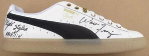 Walt Frazier Knicks Signed Puma Clyde Sneaker Shoe BAS Beckett w/ Inscriptions - Picture 1 of 5