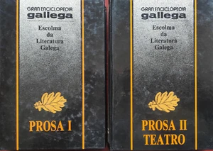ESCOLMA DA LITERATURA GALEGA 2 TOMOS PROSA I Y II+TEATRO PAGS TAPA DURA ED 1986 - Imagen 1 de 3