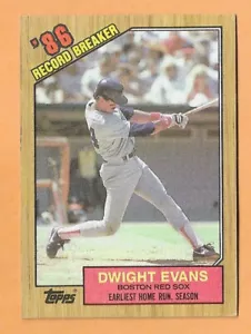 Dwight Evans Boston Red Sox Record Breaker #3 - Topps casi nuevo-como nuevo 1987 - Imagen 1 de 2