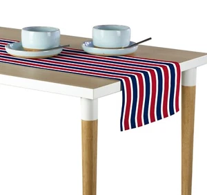 Red & Blue Stripes Table Runners - 12"x72" or 14"x108" - Picture 1 of 1