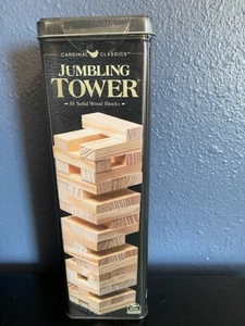 Jumbling Tower-Strategy Stacking Game-48 Wood Pieces-New/Original Seal in Tin - Picture 1 of 4