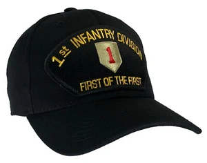 Sombrero de 1a División de Infantería Gorra de Bola Negra ""Primero del Primero"" Ejército de EE. UU. - Imagen 1 de 4