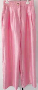 River Island womens wide flare light pink trousers pants S - Picture 1 of 7