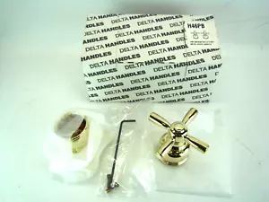 Delta H46PB H46 (1) Pair Gold Metal Cross Handles Kit Top Quality - Picture 1 of 2