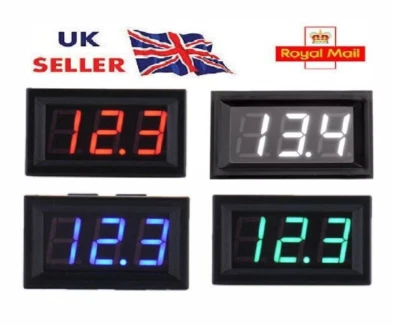 0.56'' 2-wire Mini DC 4.5-30V Voltmeter LED Panel 3-Digit Display Voltage Meter