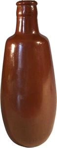 LIQUOR BOTTLE PORTUGAL LISBOA BROWN JMDA 7 3/8" - Picture 1 of 10