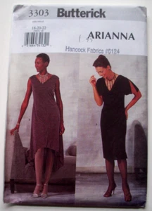 Vestido drapeado holgado de diseño Arianna patrón 3303 talla 18 20 22 SIN CORTAR - Imagen 1 de 2
