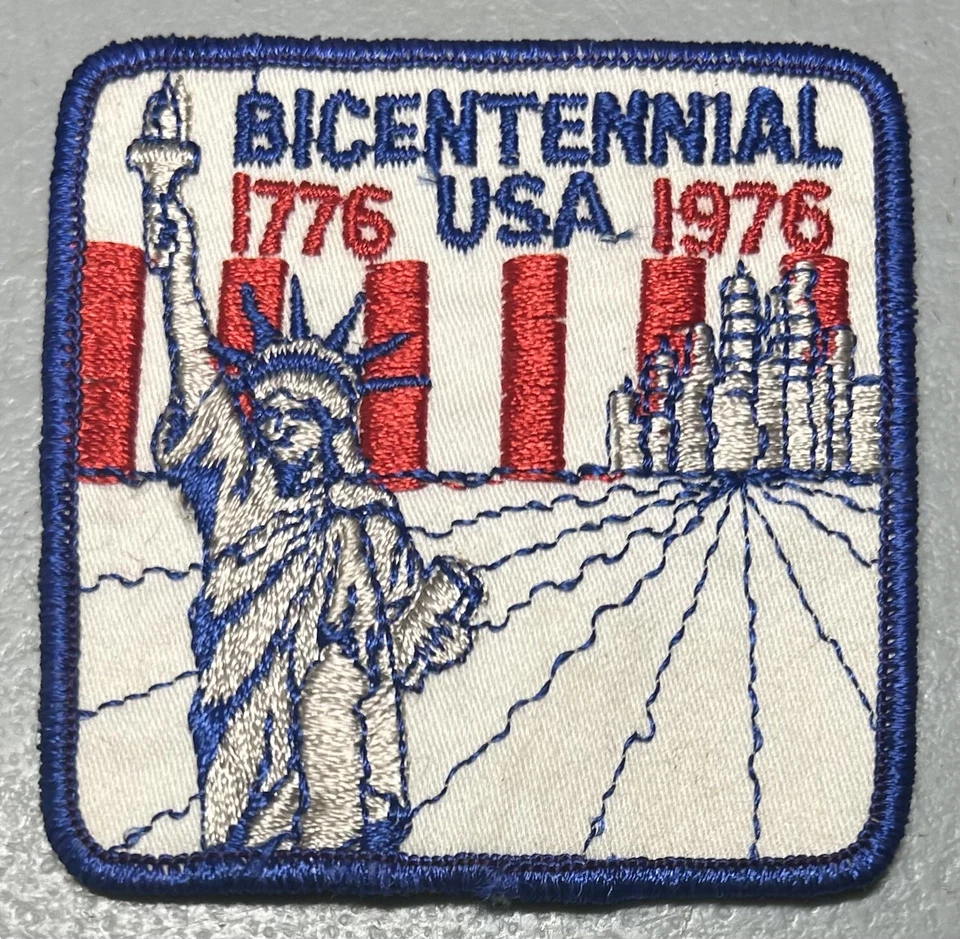 Vintage USA Bicentennial 3” Square Patch 1776-1976 statue Of Liberty America - Image 1 of 1