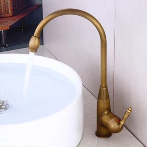 Antik Kupfer Waschtischarmatur Bad Waschbecken Wasserhahn Einhebelmischer Küche - Bild 1 von 3