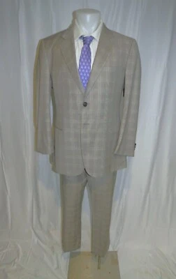Giorgio Armani White Label Recent Gray Glen Plaid Two Button Suit 42L - Image 1 of 4