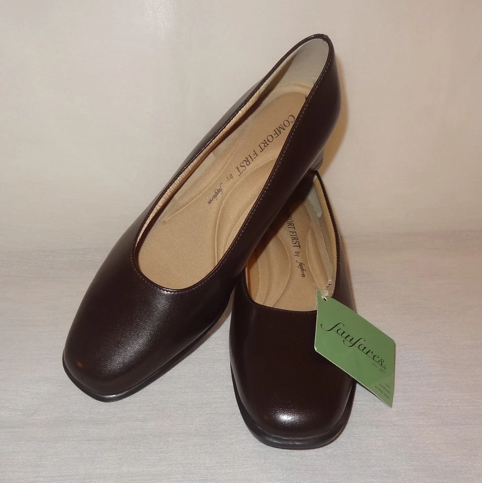 Farfares Comfort First Pumps Heels Shoes Brown Women Size 6.5 Mary Ann Slip On - Image 1 of 4