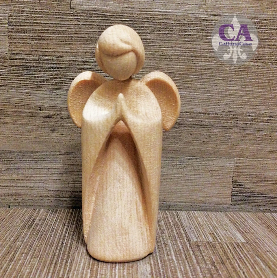 #10940 Zirbe Engel Massiv Zirbenholz Duftholz Geschnitzt Südtirol Schutzengel