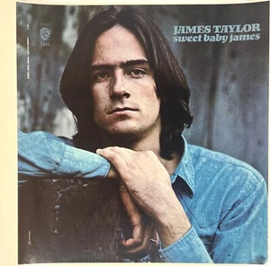 James Taylor 1970 Sweet Baby James ALBUM COVER PROOF 1ª Versión sin Títulos de Canciones - Imagen 1 de 1
