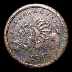 Tarjeta de tienda de noticias Pittocks de la Guerra Civil de 1863 PA 765P-8a Sea Monster #536E - Imagen 1 de 6