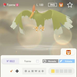 Fearow Shiny 6 IV 31 100% Legit Livello 100 Competitivo Pokemon Home All Gen - Bild 1 von 1