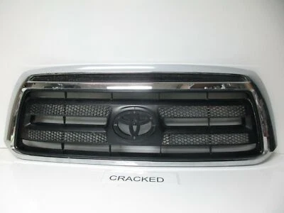 10-13 TOYOTA TUNDRA FRONT UPPER GRILLE CHROME CRACK 53111-0C180 - Image 1 of 4