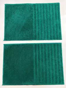 2 IKEA VINNFAR Bath Mats in Green Microfiber 16"x24" Pre-Owned Washed Laundered - Picture 1 of 2